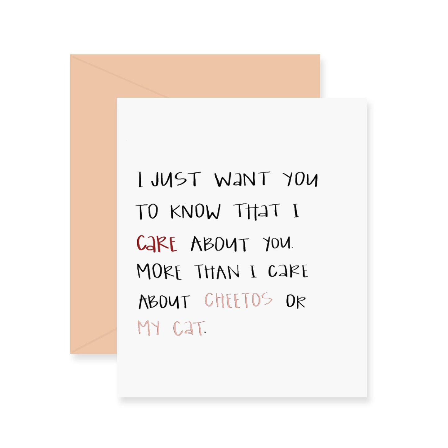 Cat & Cheetos Greeting Card