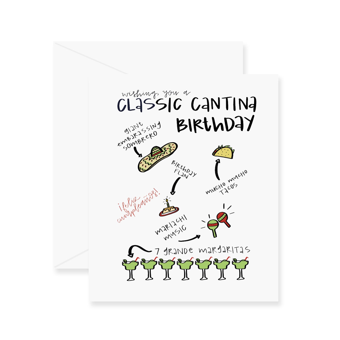 Classic Cantina Birthday Greeting Card