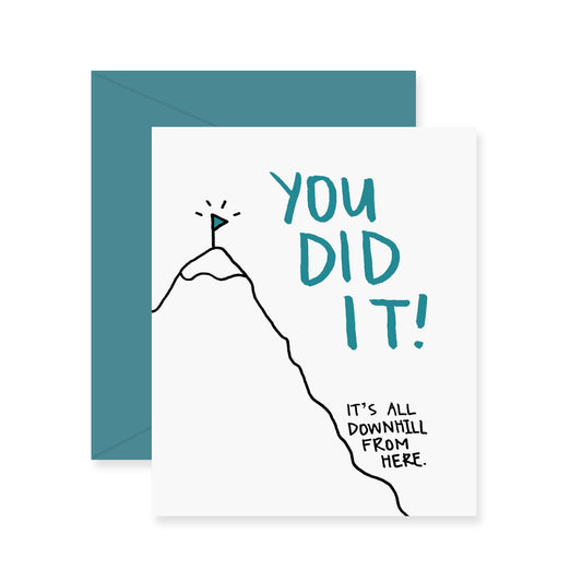Downhill Graduation Greeting Card