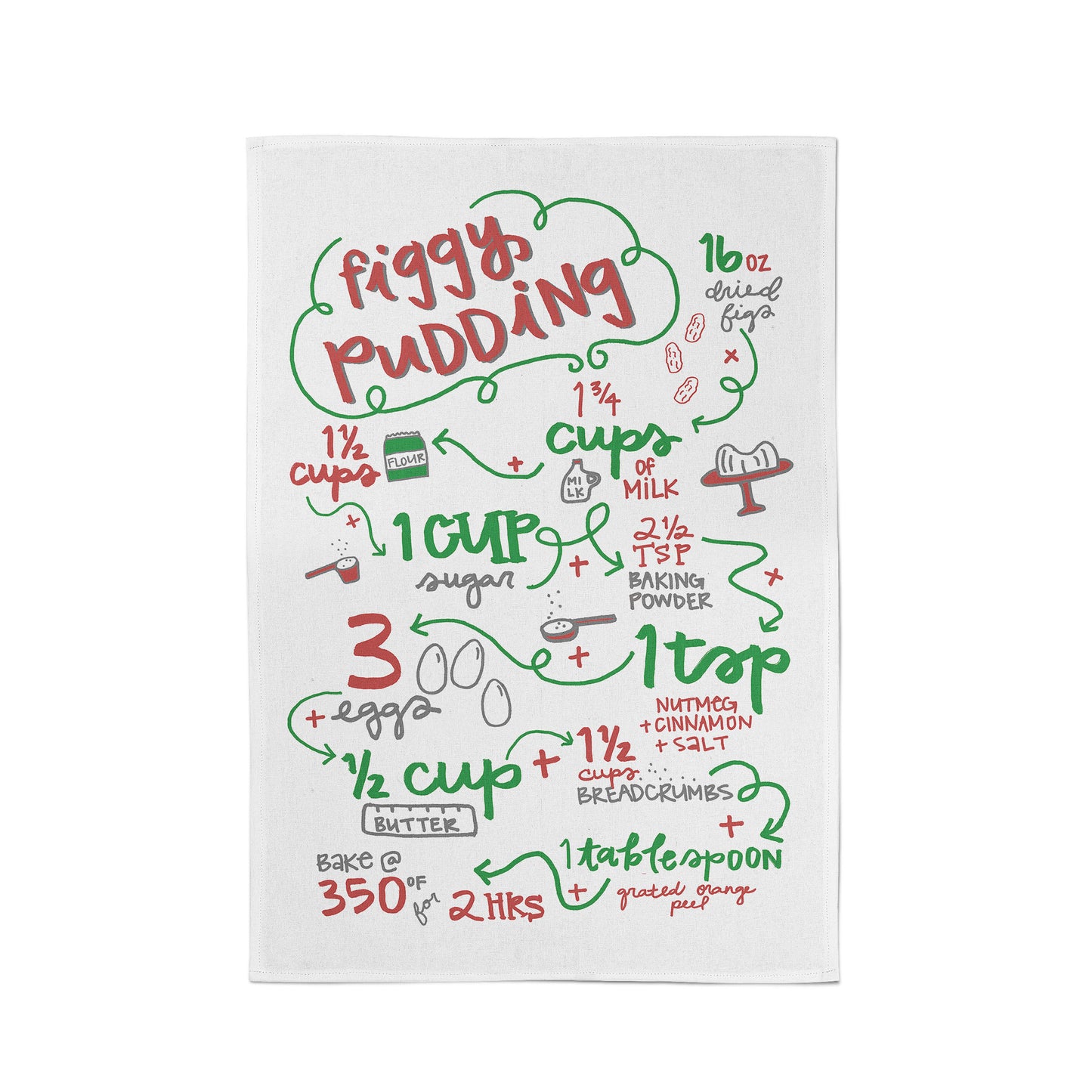 Figgy Pudding Tea Towel