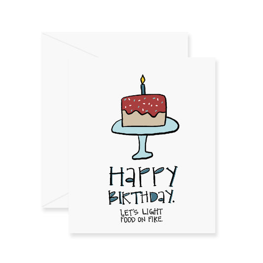 Food on Fire Greeting Card