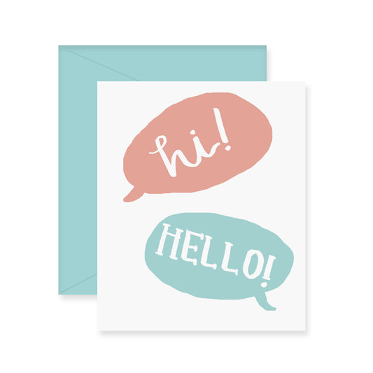 Hi Hello Greeting Card