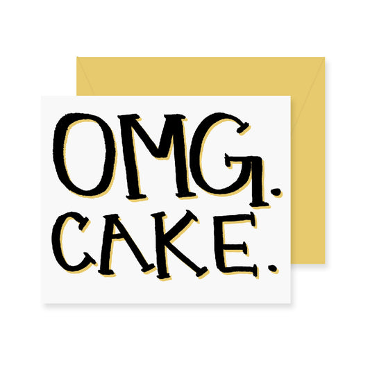 OMG CAKE Birthday Greeting Card