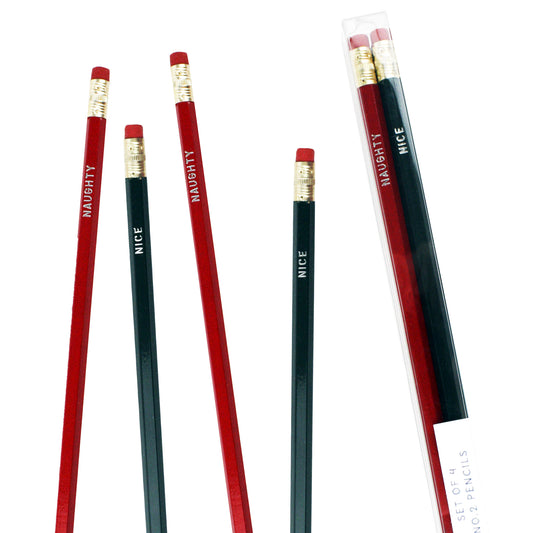 Naughty & Nice Holiday Pencils