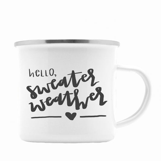 Hello Sweater Weather Camper Coffee Mug
