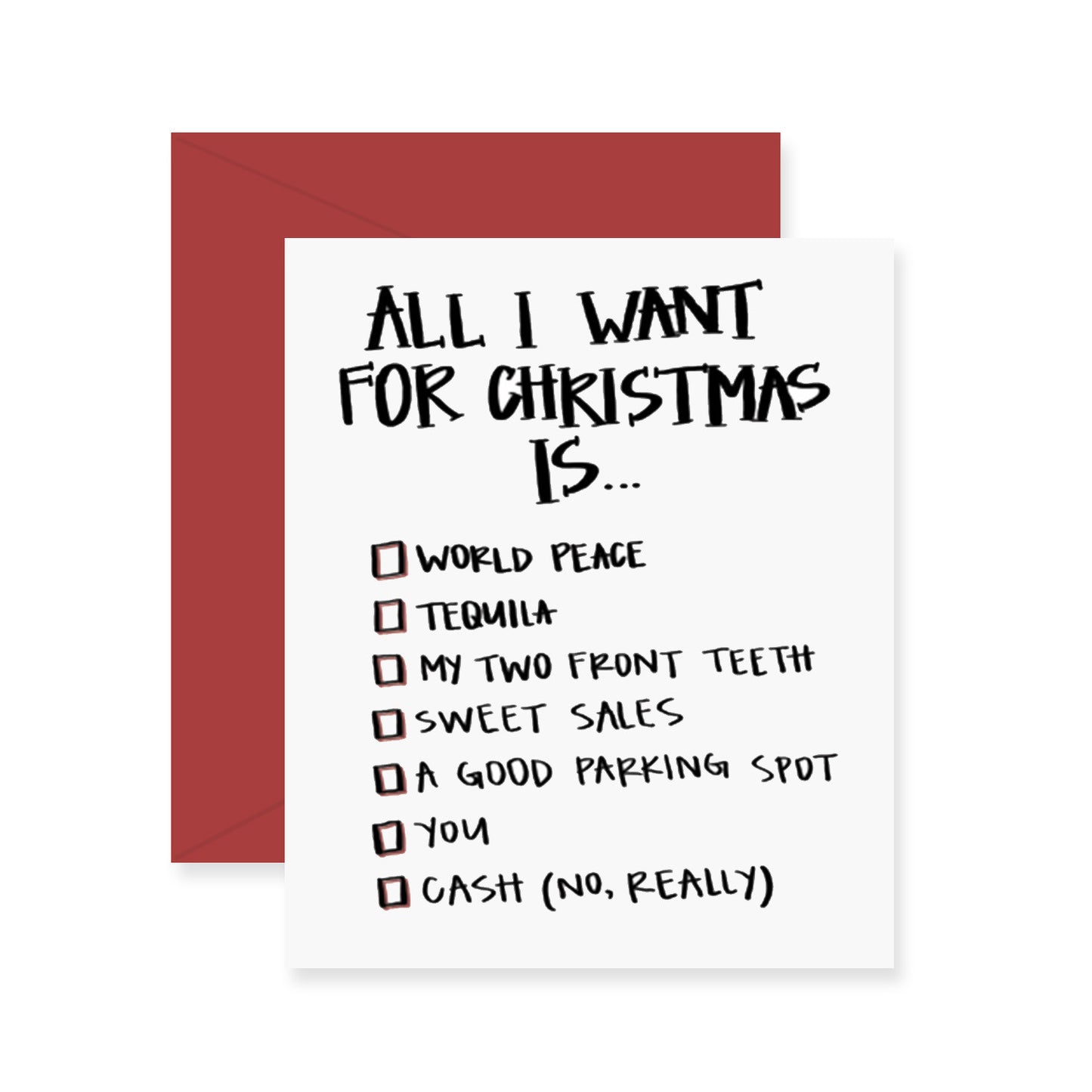 Christmas Checklist Greeting Card
