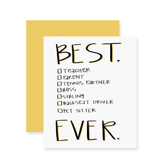Best Checklist Ever Greeting Card