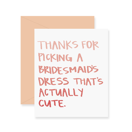 Bridesmaids Dress Greeting Card