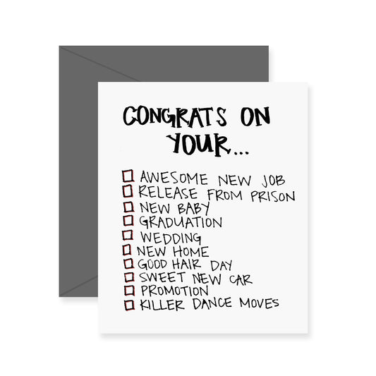 Congratulations Checklist Greeting Card
