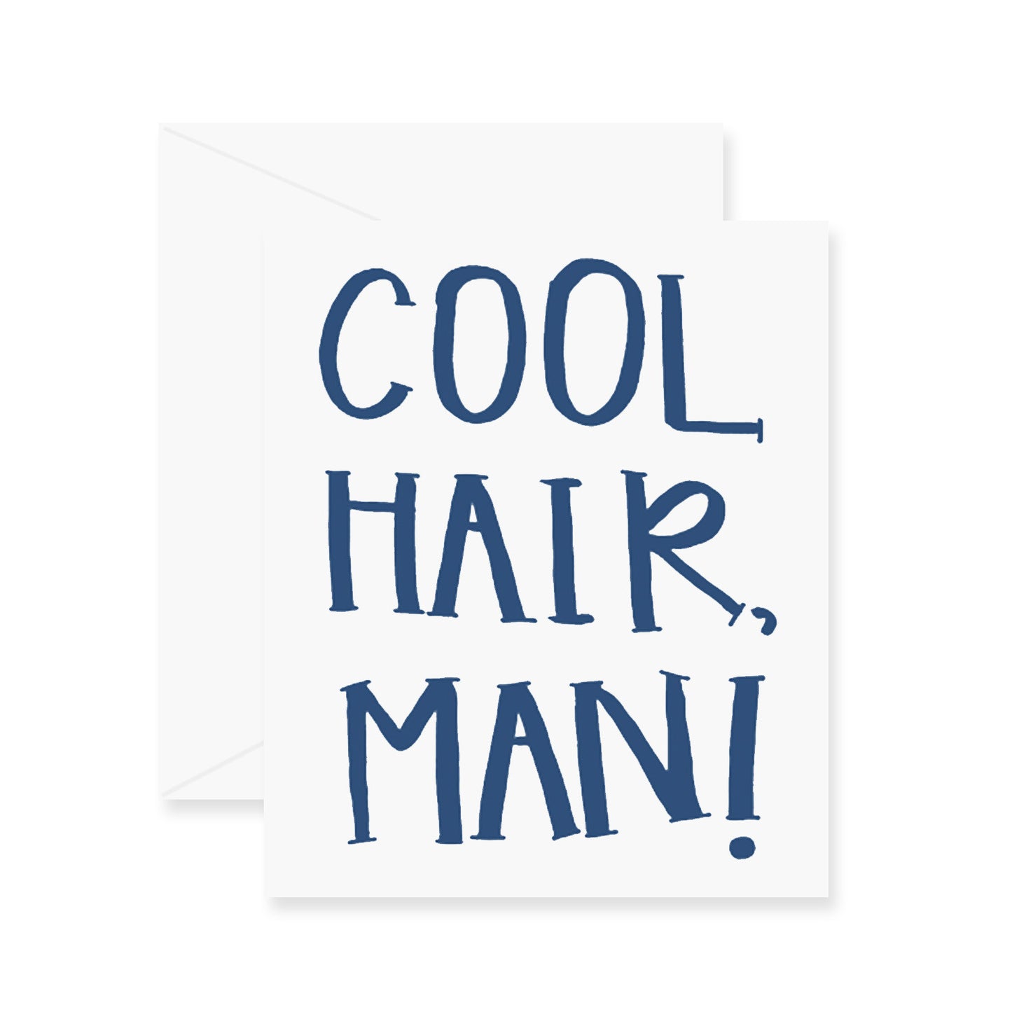 Cool Hair Man Greeting Card