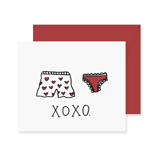XOXO Underwear Greeting Card